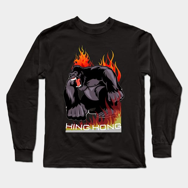 Gorilla Long Sleeve T-Shirt by ismailgb49@gmail.com